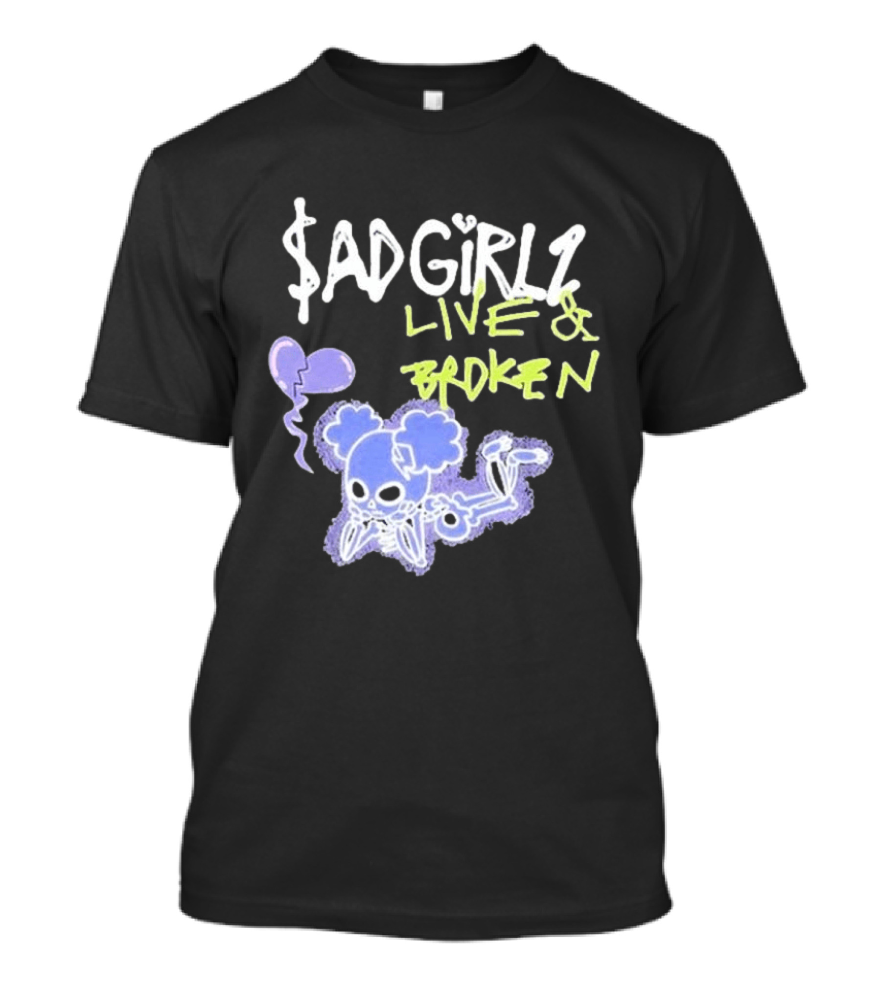 Junior H Sadgirlz Live And Broken Tour 2025 Skeleton Balloon T-Shirt
