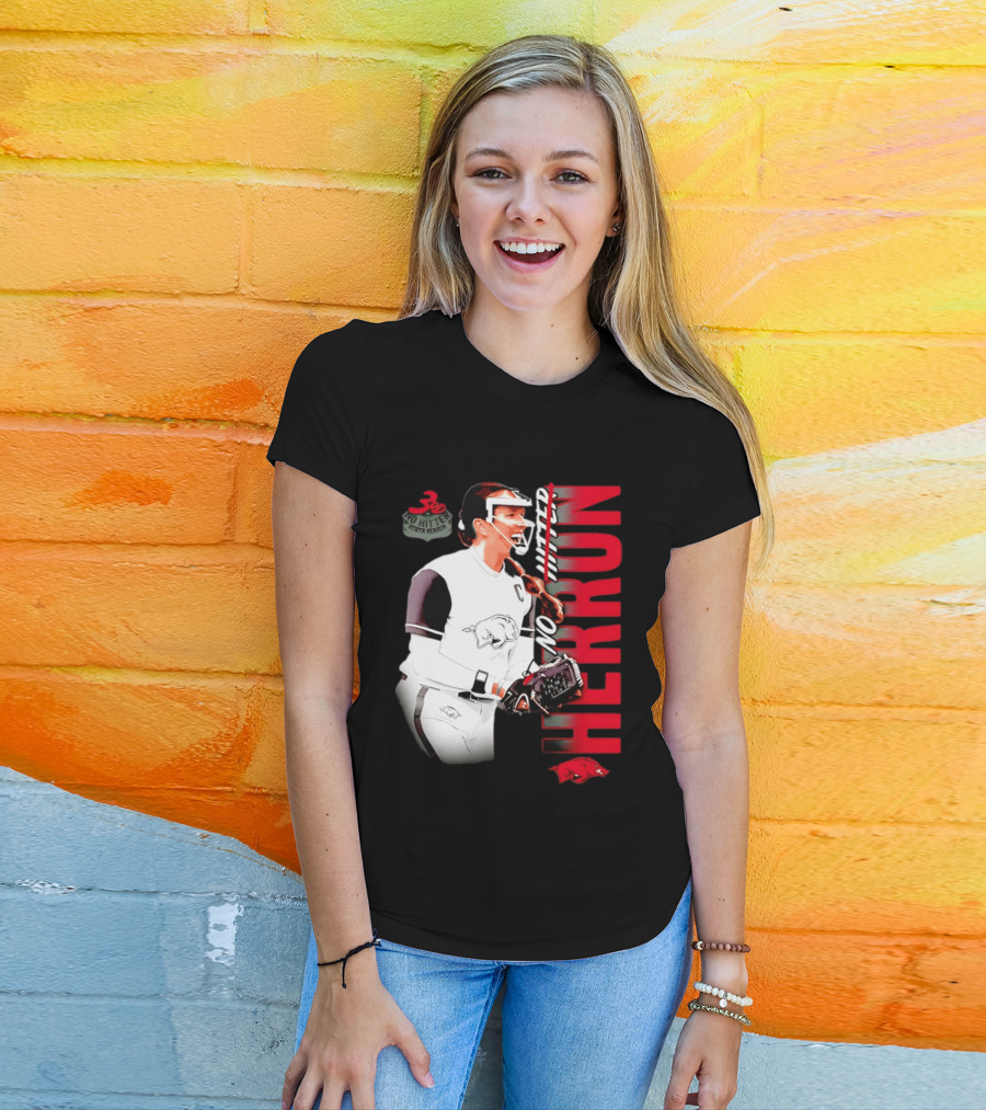 Robyn Herron Arkansas Razorbacks No Hitter No Hitz Herron T-Shirt