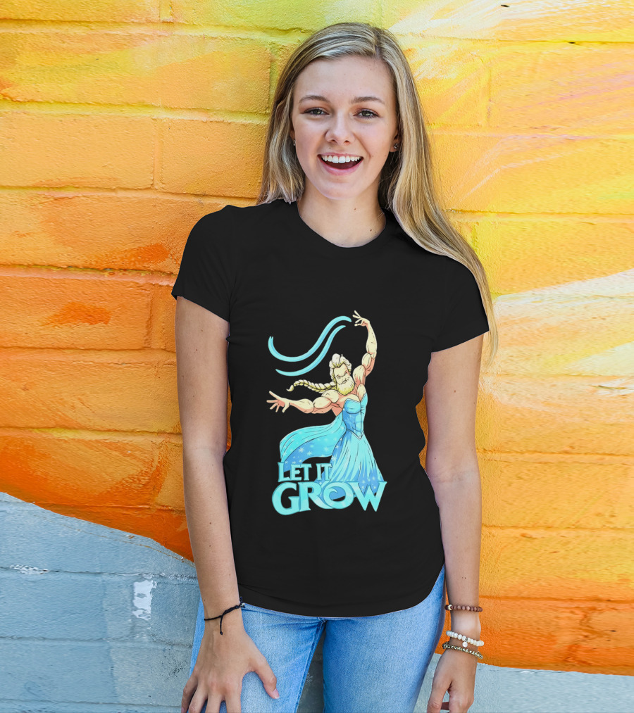 Let It Grow Frozen Elsa Muscular T-Shirt