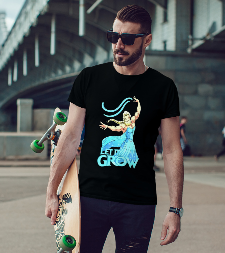 Let It Grow Frozen Elsa Muscular T-Shirt