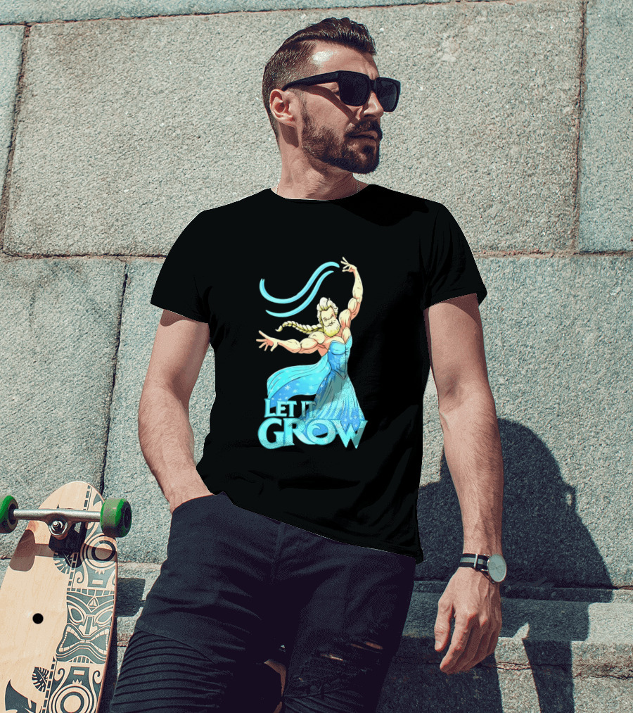 Let It Grow Frozen Elsa Muscular T-Shirt