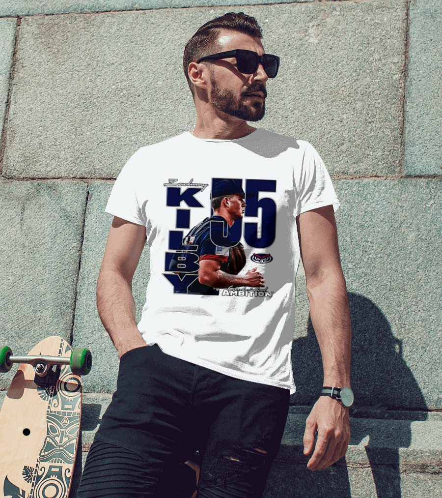 Zach Kilby 55 Baseball Ambition FAU Owls T-Shirt