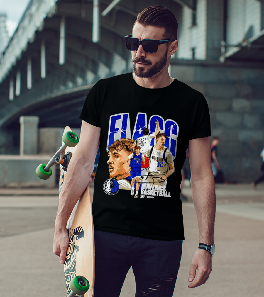 Maverick Basketball Cooper Flagg Dallas NBA 32 Collage T-Shirt