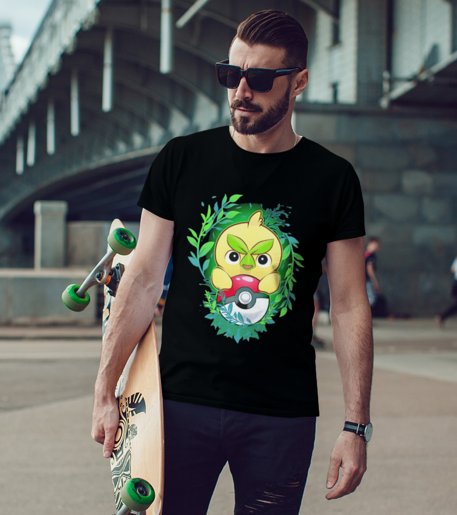 Pokémon Browt Grass Chicken Pokeball Forest T-Shirt