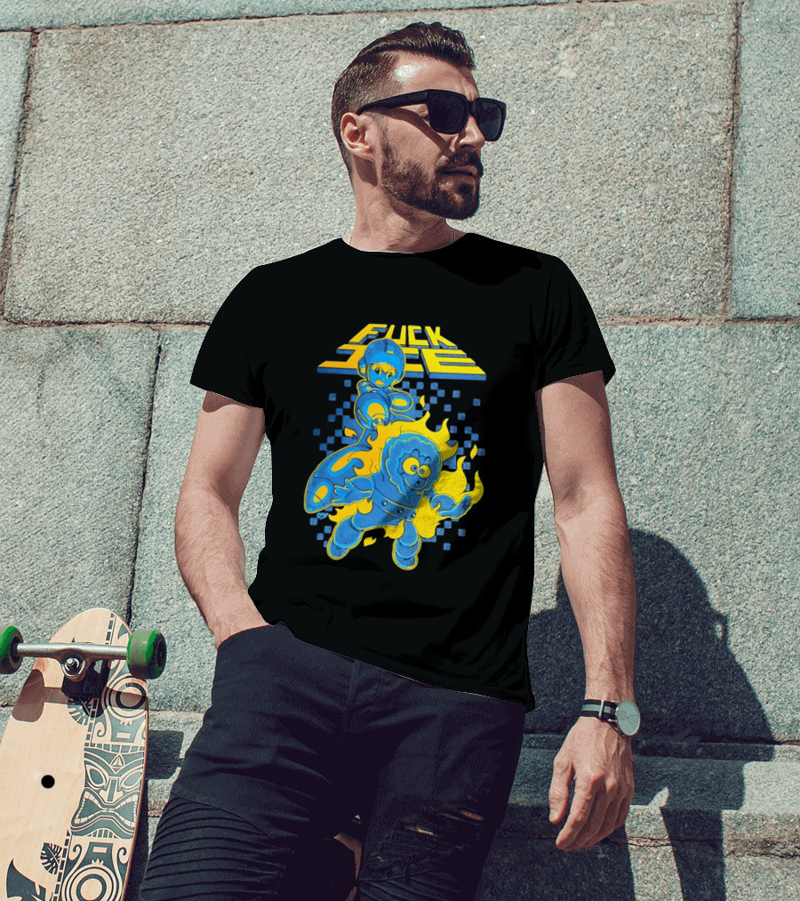 Mega Man Fuck Ice Bold Cartoon T-Shirt
