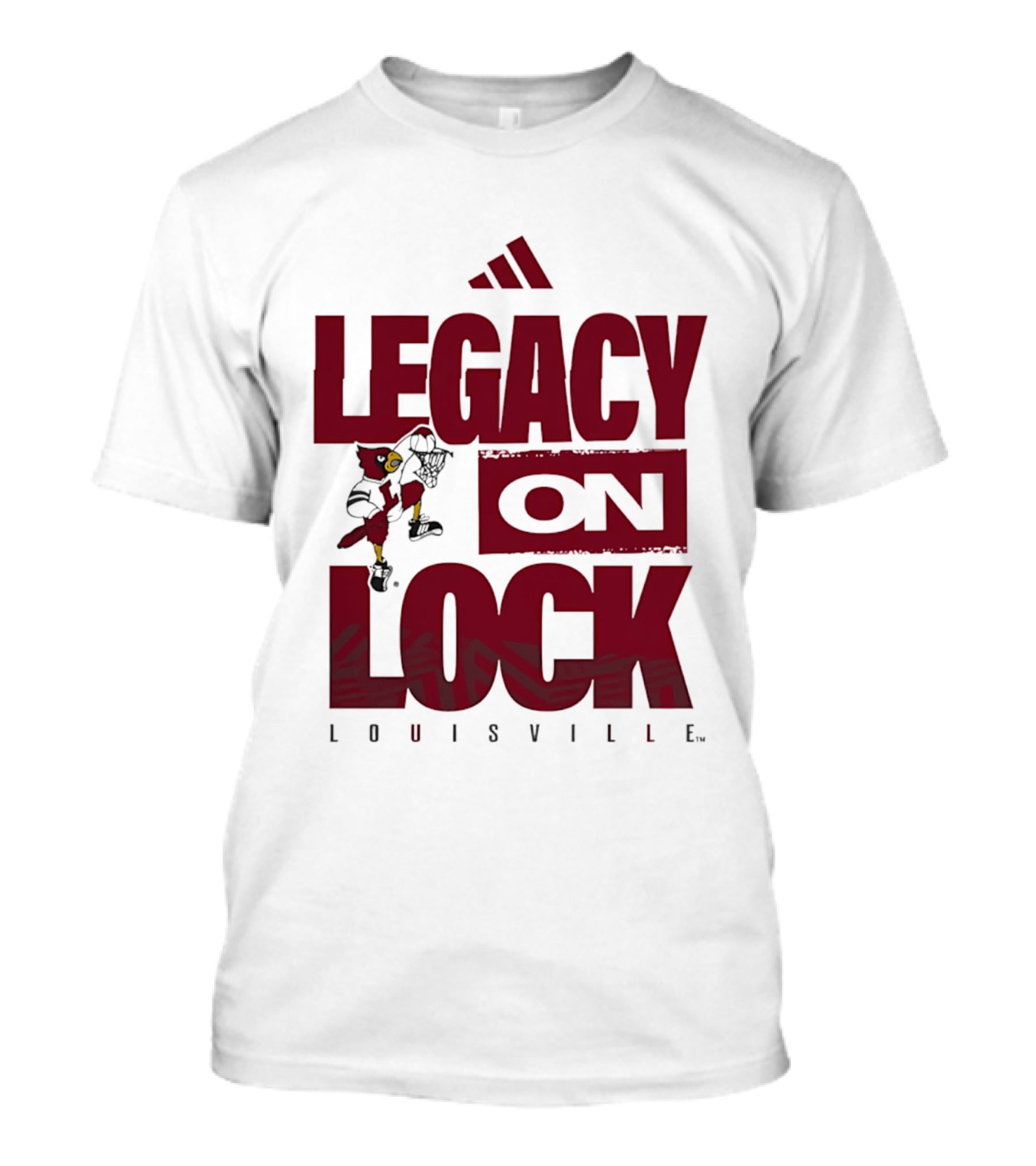 Louisville Cardinals Legacy On Lock Adidas Basketball T-Shirt
