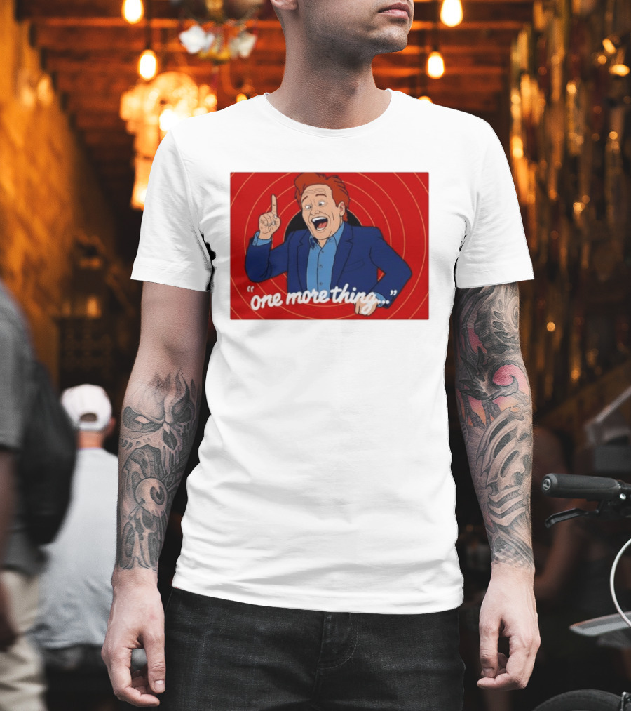 Conan O'Brien One More Thing Quote with Red Spiral T-Shirt