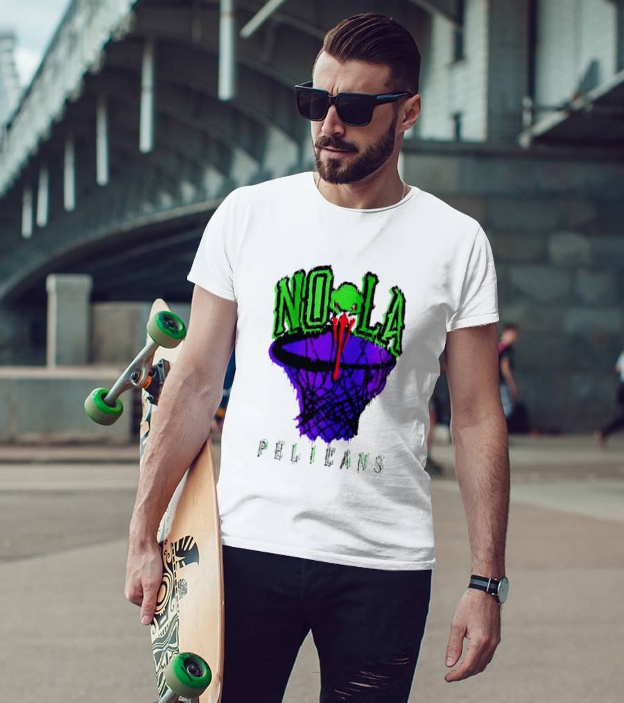 NOLA Pelicans Fest 2026 Basketball Hoop Alien T-Shirt