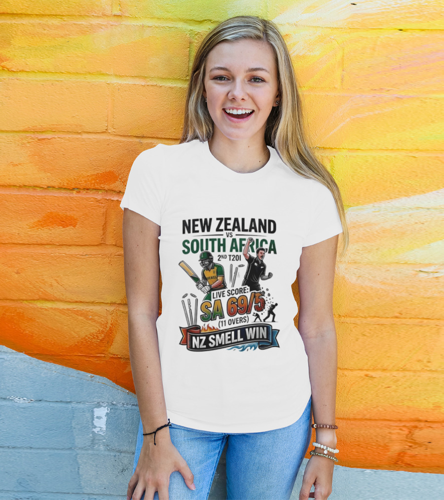 New Zealand Vs South Africa 2nd T20I Live Score SA 69/5 NZ Will Win T-Shirt