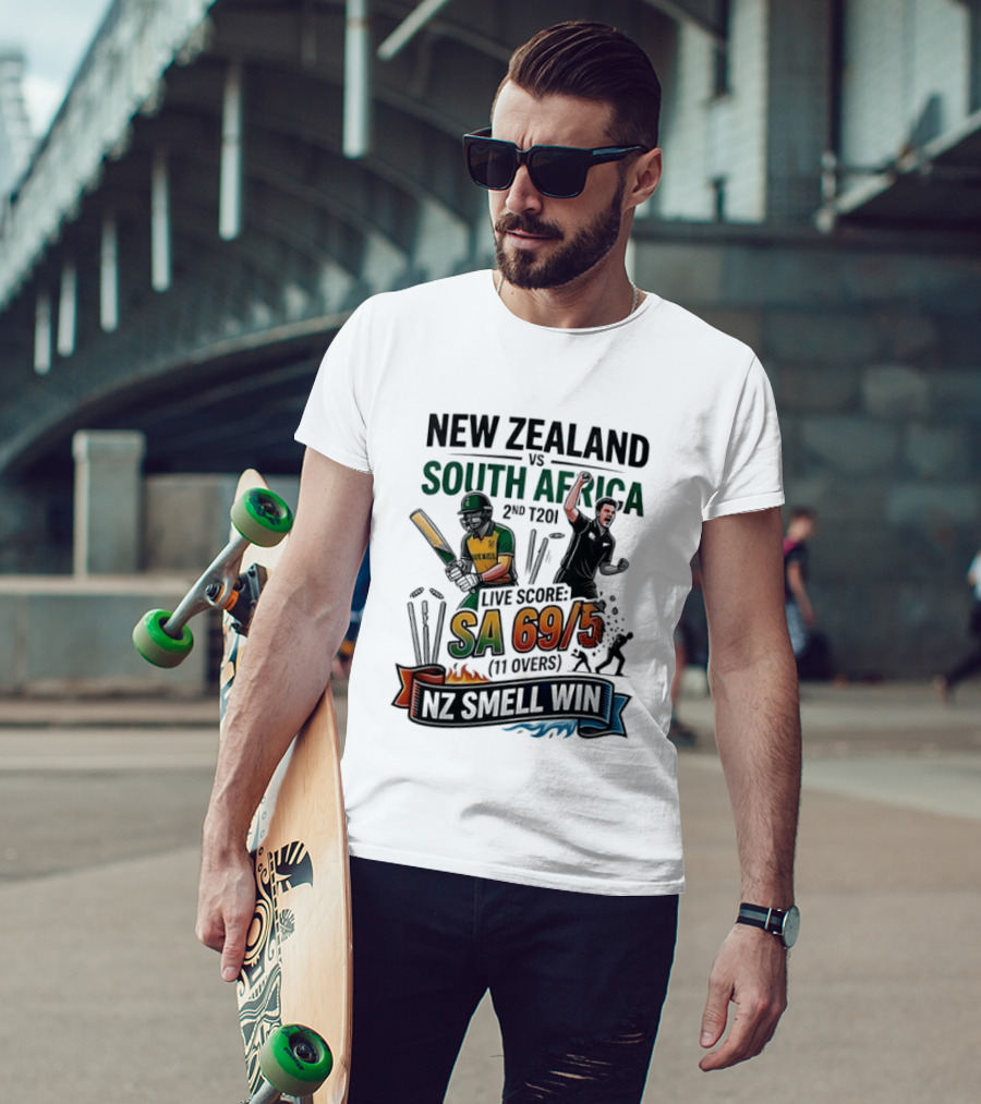 New Zealand Vs South Africa 2nd T20I Live Score SA 69/5 NZ Will Win T-Shirt