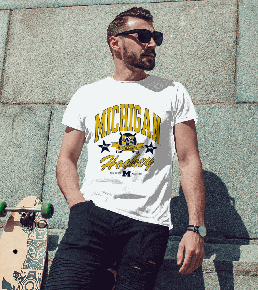 Michigan Wolverines Hockey Ann Arbor Heritage Since 1922 T-Shirt