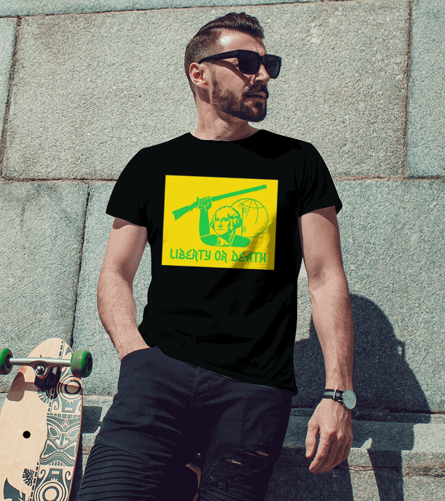 Liberty Or Death 2026 Washington Rifle Globe T-Shirt