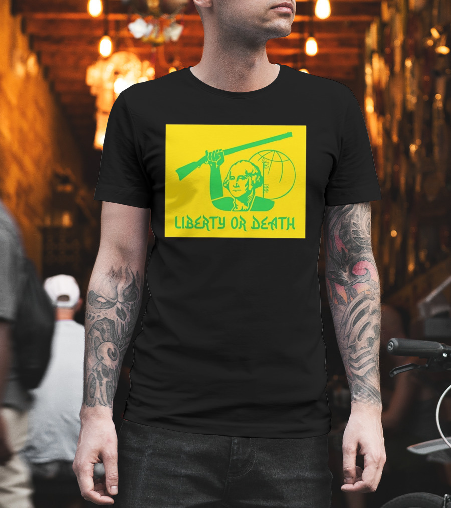 Liberty Or Death 2026 Washington Rifle Globe T-Shirt
