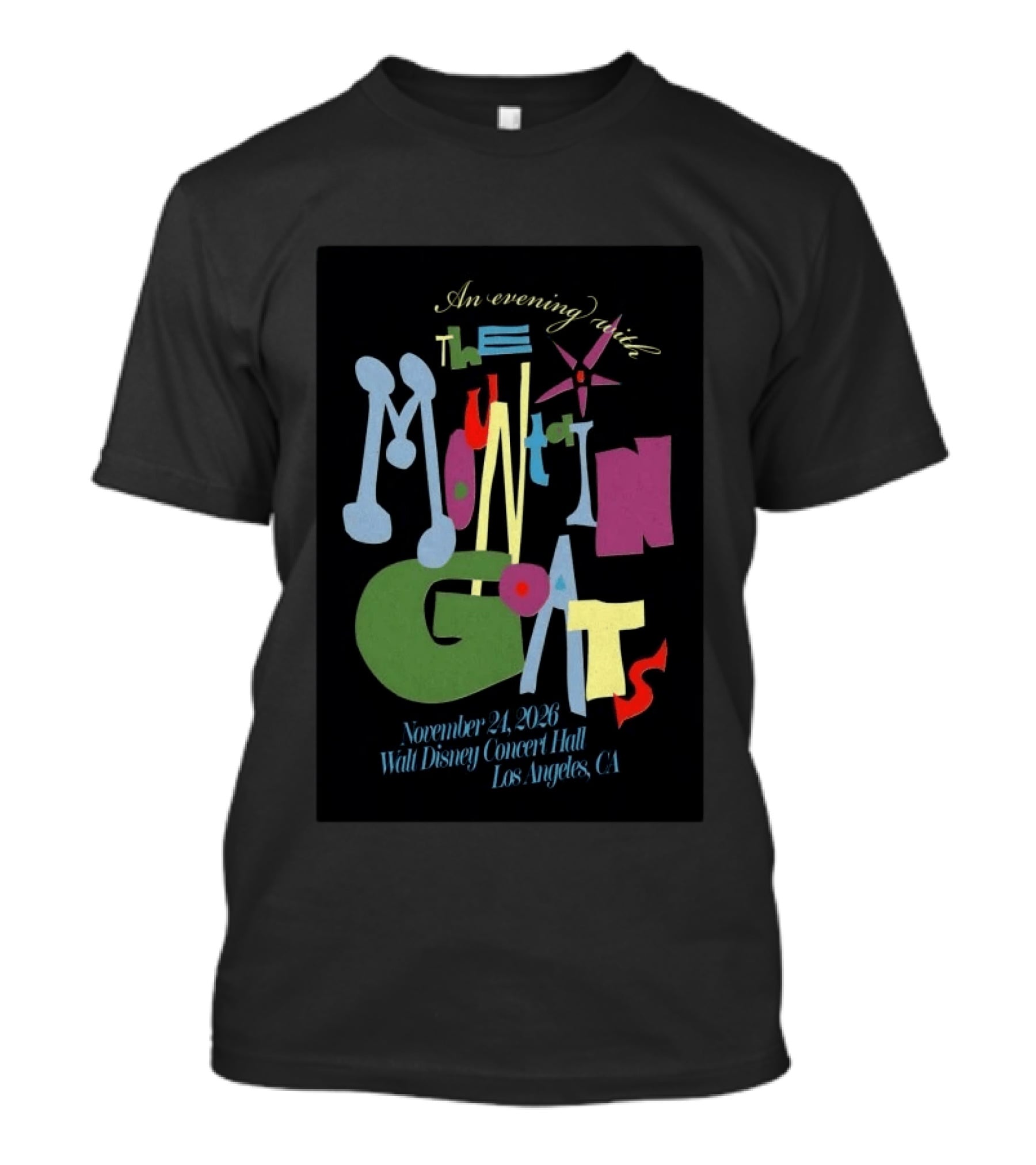 An Evening With The Mountain Goats November 24 2026 Walt Disney Concert Hall Los Angeles CA T-Shirt