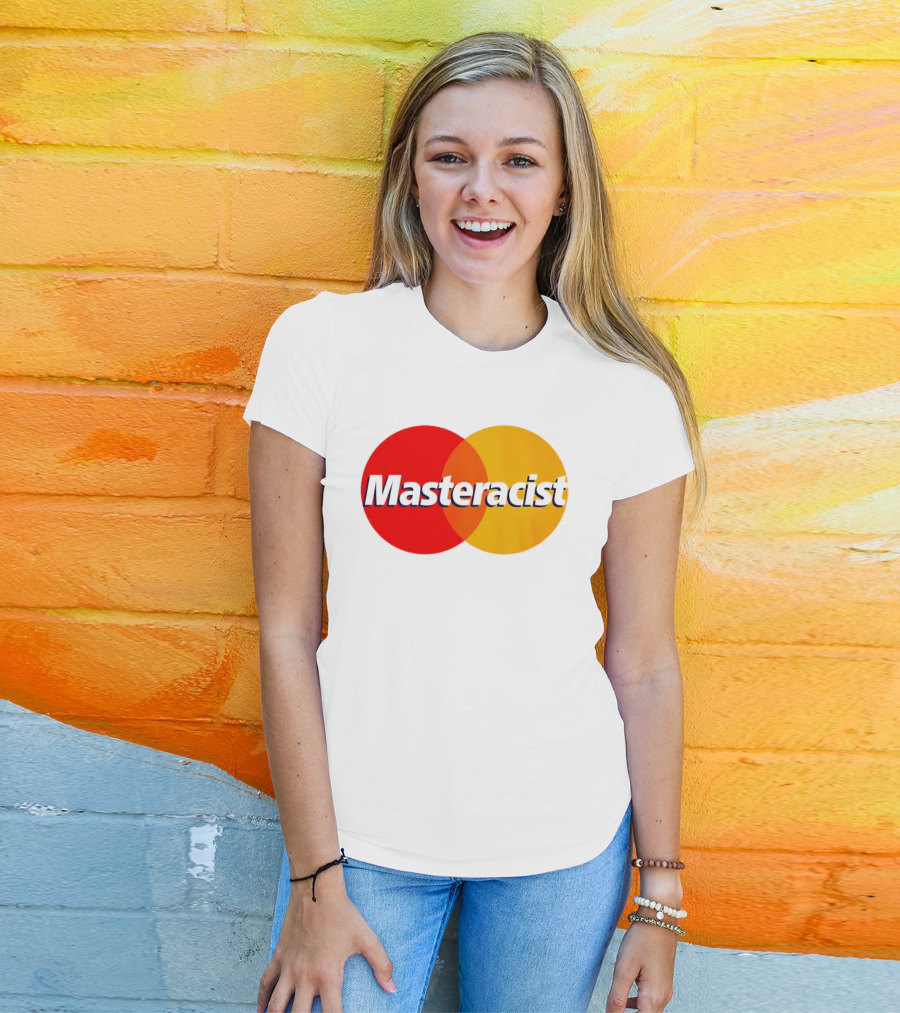 Masteracist Mastercard Parody Logo Red And Yellow Circles T-Shirt