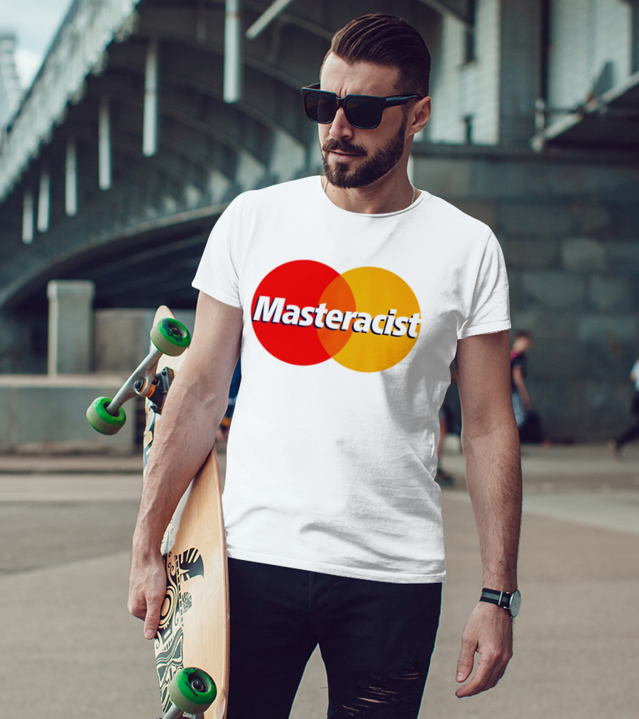 Masteracist Mastercard Parody Logo Red And Yellow Circles T-Shirt