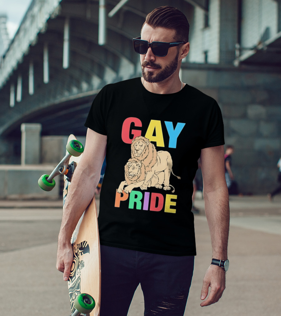 Gay Pride Lions LGBT Rainbow T-Shirt
