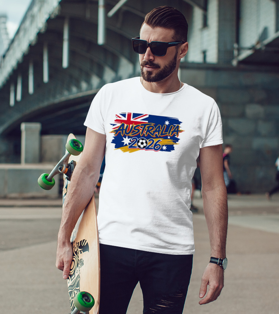 Australia 2026 Soccer Flag Stars T-Shirt
