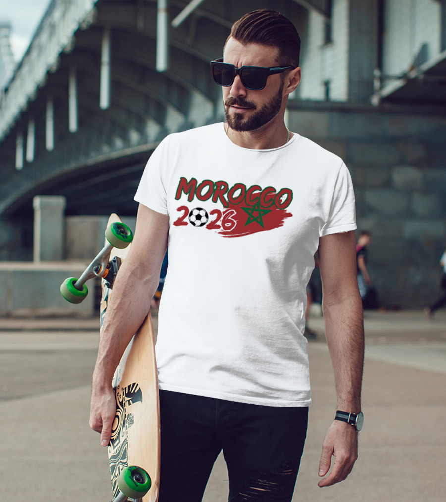 Morocco 2026 World Cup Soccer Ball Star T-Shirt