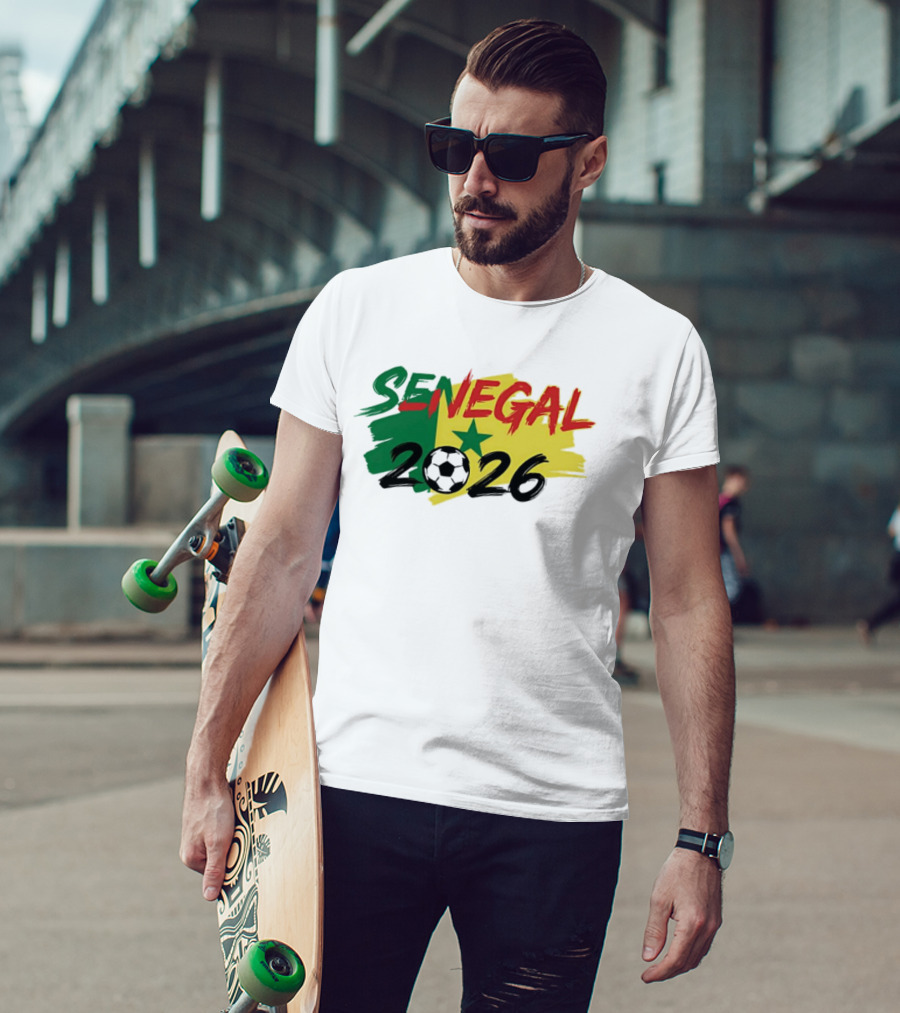 Senegal 2026 World Cup Soccer Team Star Flag T-Shirt