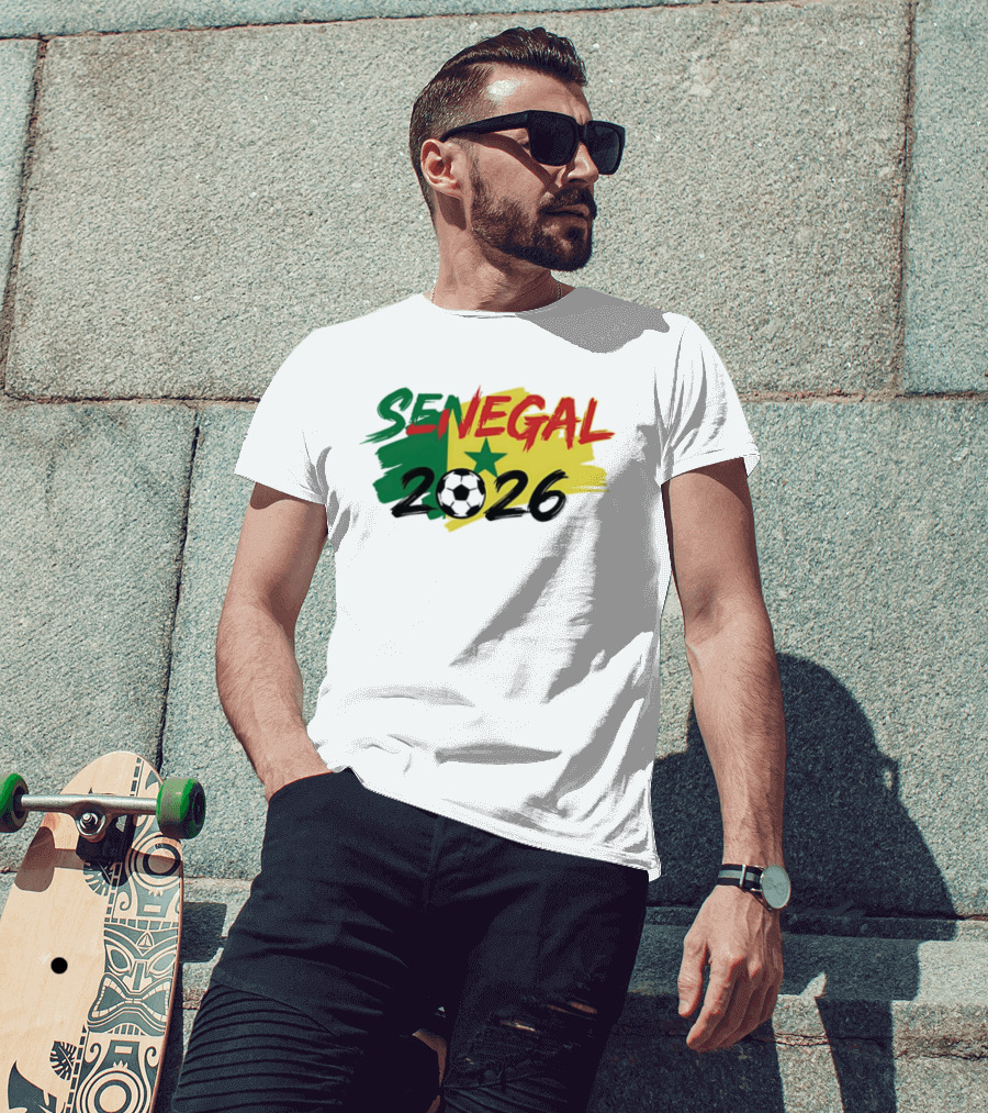 Senegal 2026 World Cup Soccer Team Star Flag T-Shirt