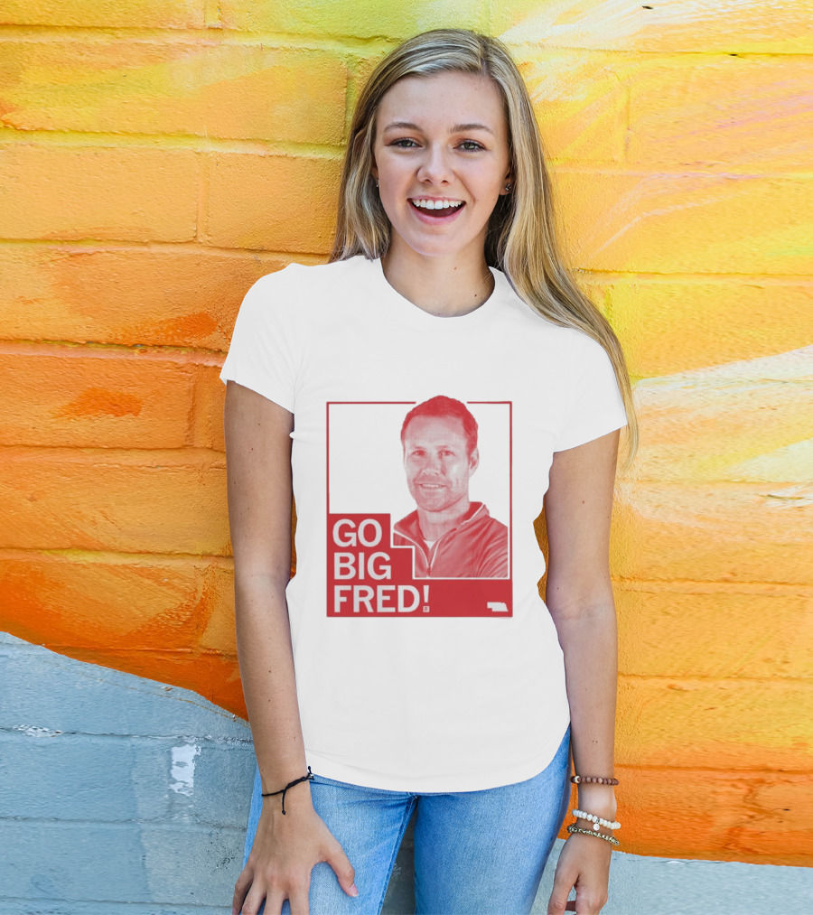 Go Big Fred Nebraska Sports Icon Red T-Shirt