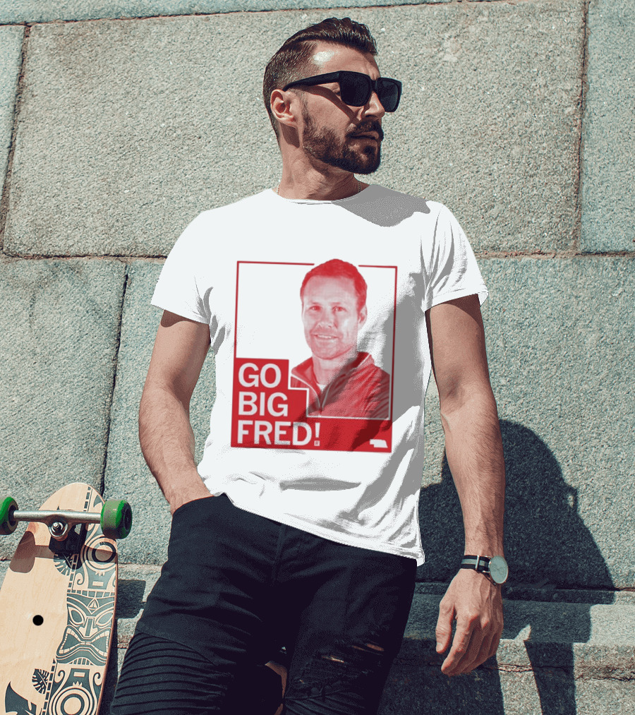 Go Big Fred Nebraska Sports Icon Red T-Shirt