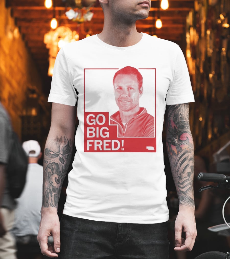 Go Big Fred Nebraska Sports Icon Red T-Shirt