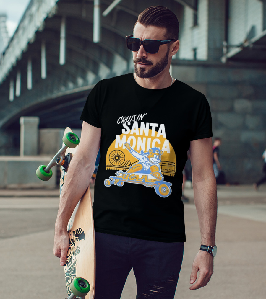 Cruisin' Santa Monica UCLA Bruins Skateboarding Bear T-Shirt