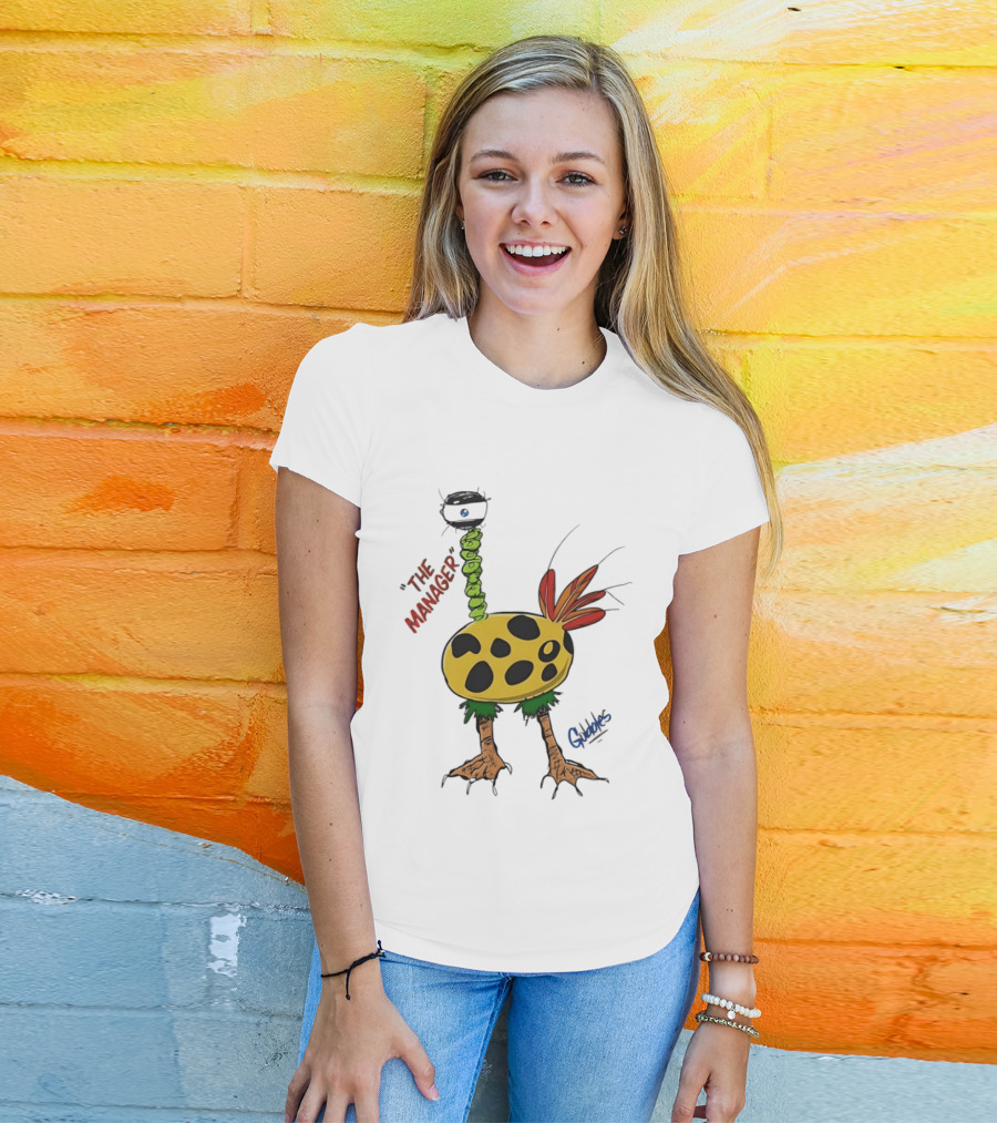 The Manager Gobbles Quirky Creature Art With Playful T-Shirt