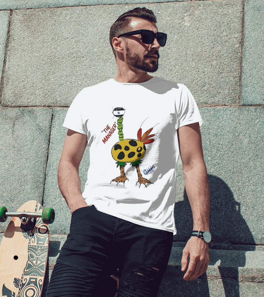 The Manager Gobbles Quirky Creature Art With Playful T-Shirt