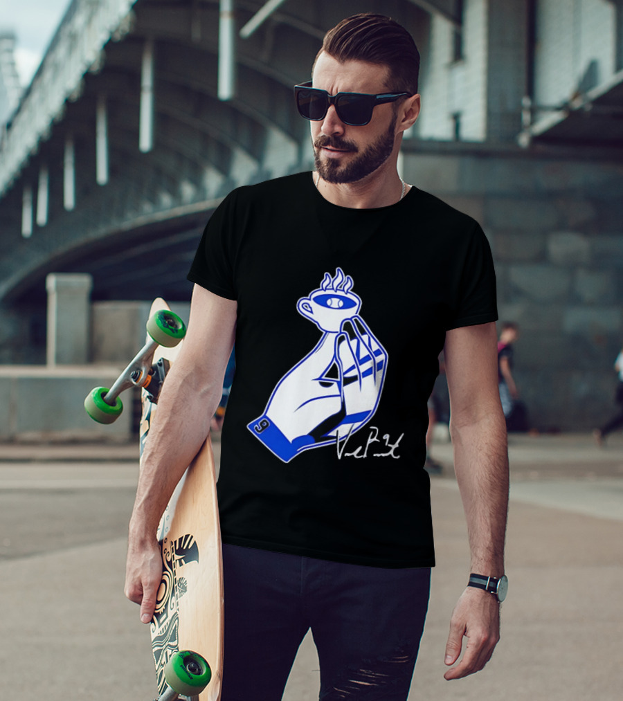 Blue Jays 27 Vladimir Guerrero Jr Number 27 Hot Coffee Baseball Cup T-Shirt