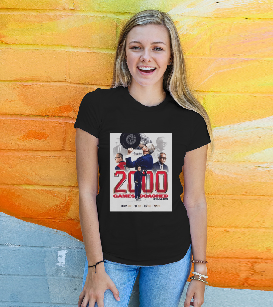 Paul Maurice NHL 2000 Games Coached 2nd All Time Vintage Hockey T-Shirt