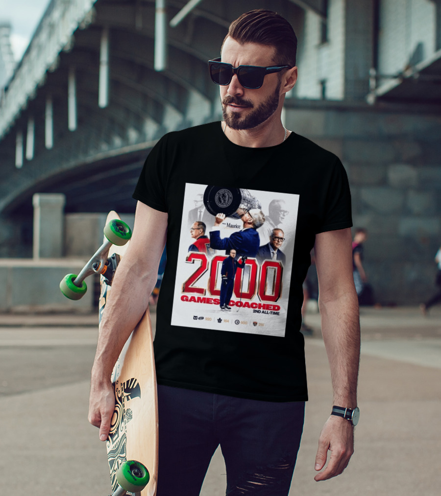 Paul Maurice NHL 2000 Games Coached 2nd All Time Vintage Hockey T-Shirt