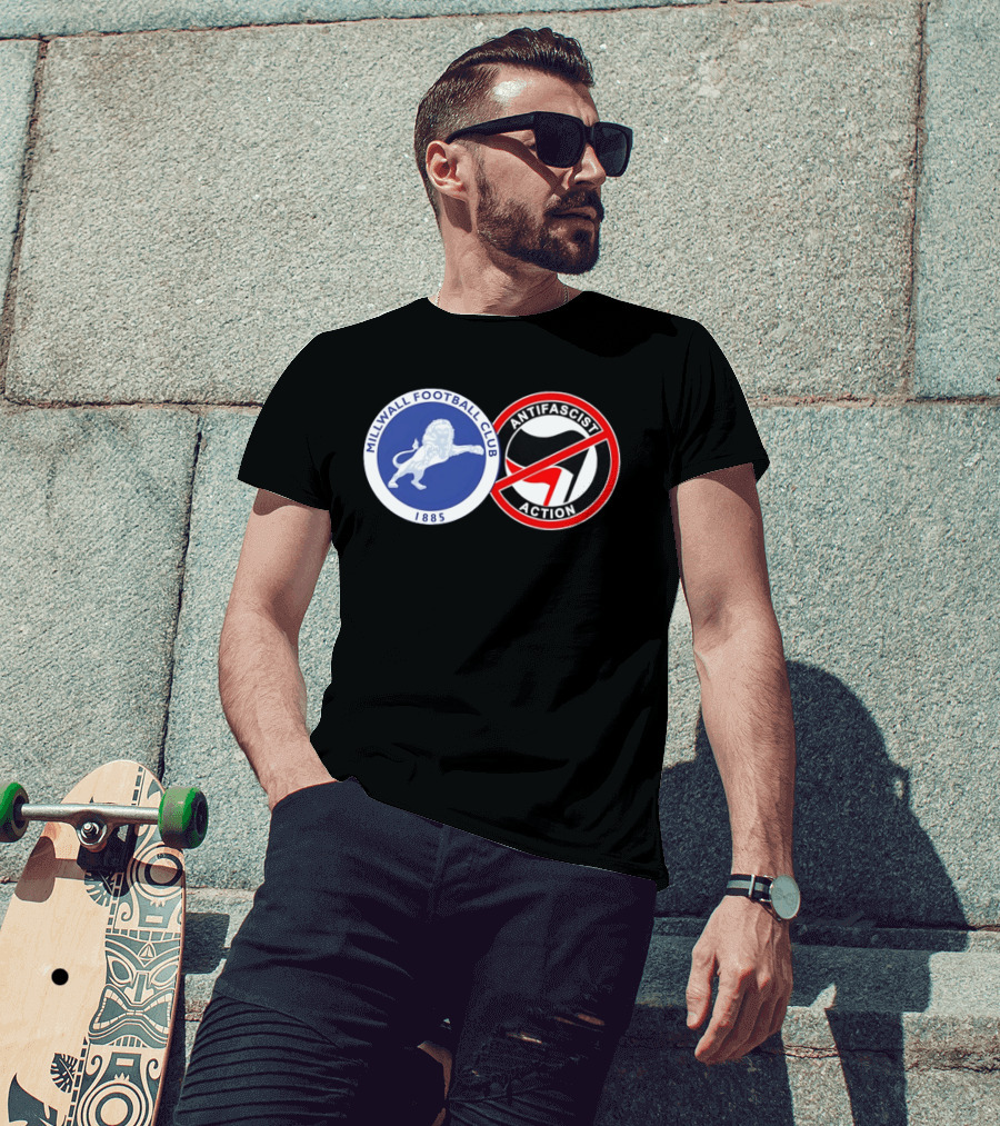 Millwall Football Club 1885 Anti Antifascist Action T-Shirt