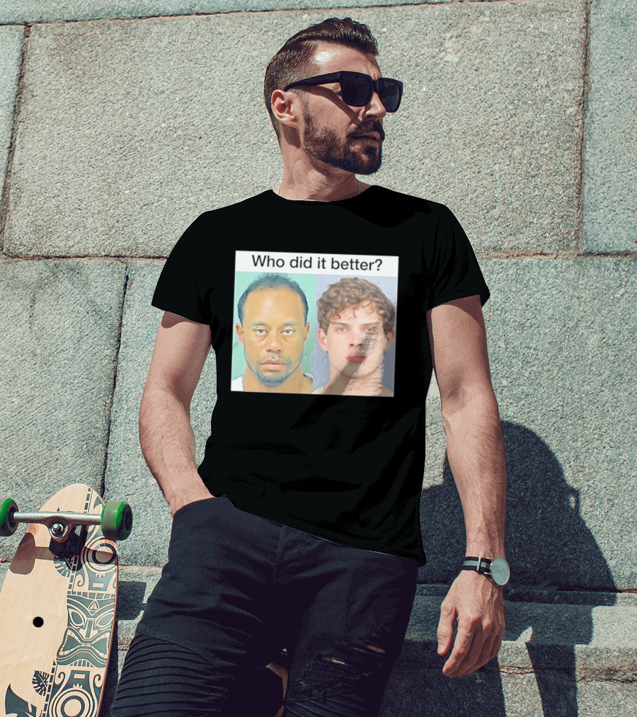 Who Did It Better Tiger Woods Shot Comparison T-Shirt