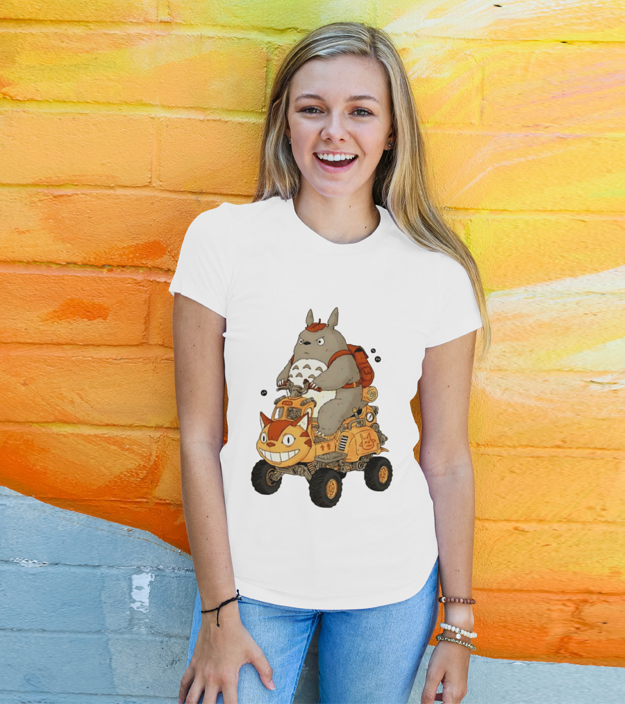 Totoro Catbus Forest Spirit Off Road Adventure T-Shirt