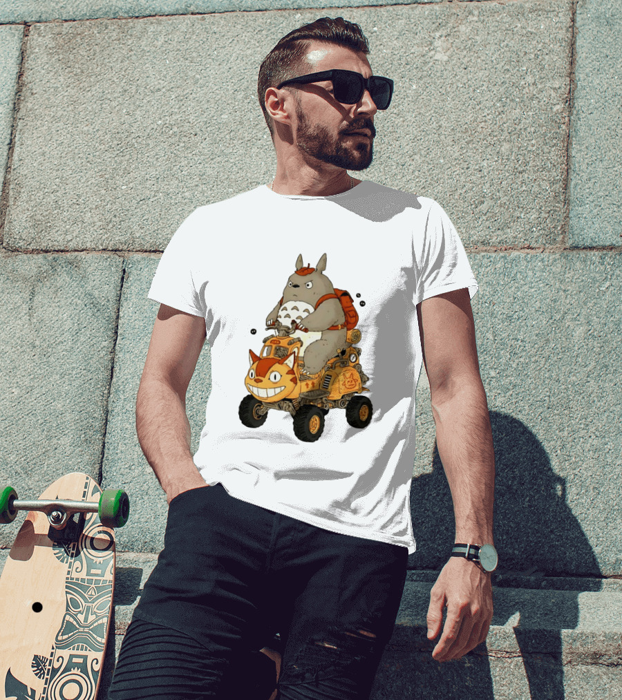 Totoro Catbus Forest Spirit Off Road Adventure T-Shirt