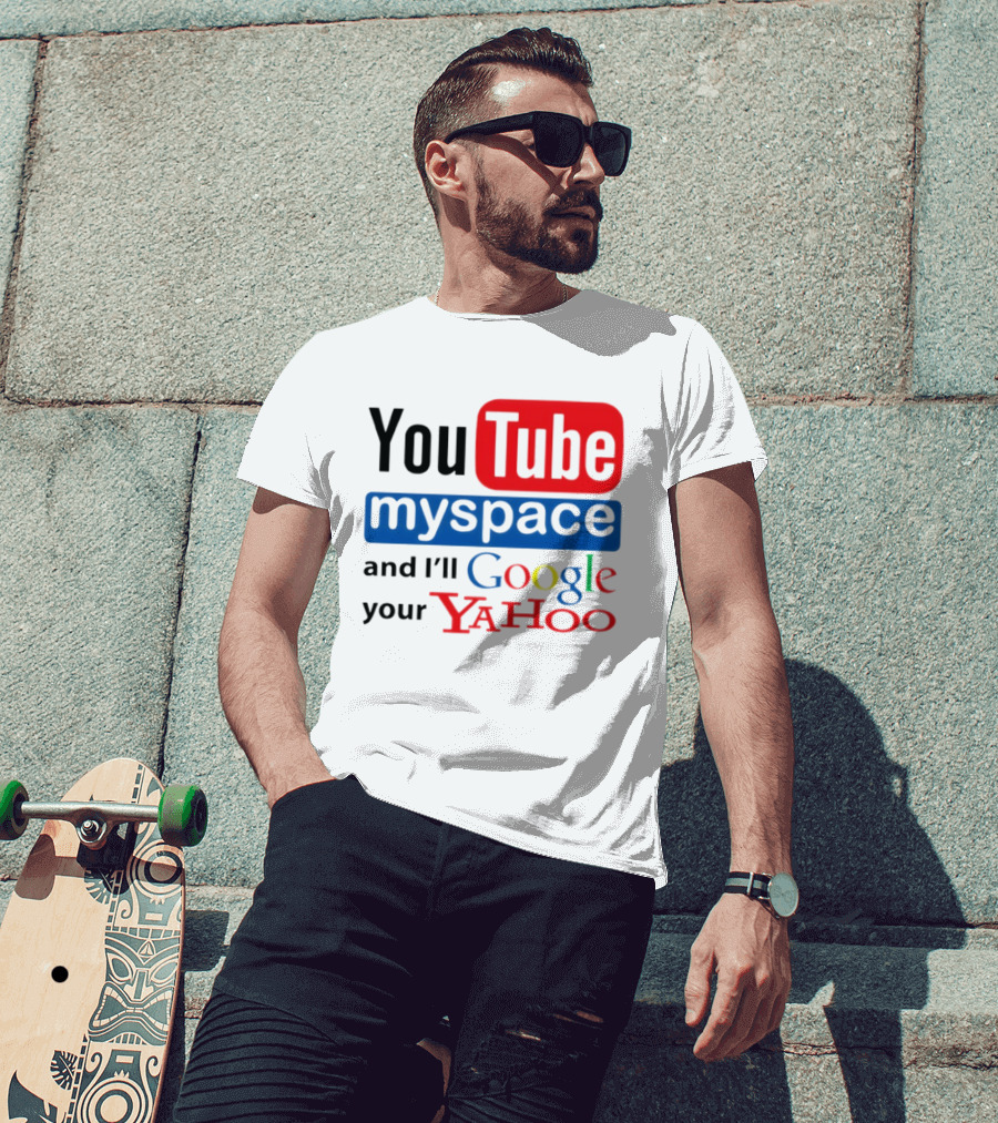 YouTube Myspace Google Yahoo Internet Humor Retro Tech T-Shirt