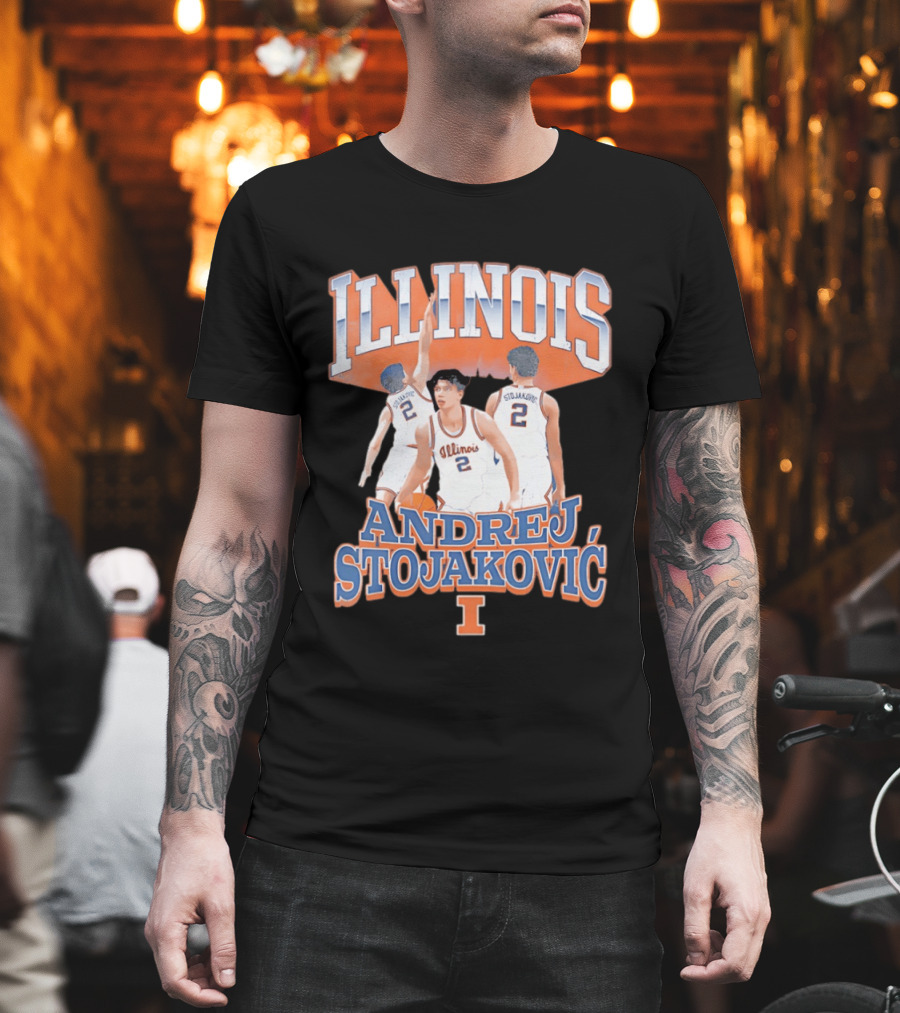Illinois Basketball Andrej Stojakovic T-Shirt