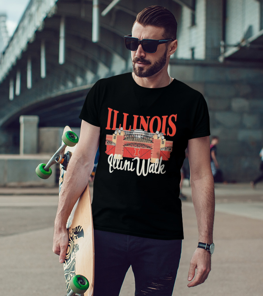 Illinois Illini Walk Memorial Stadium Gates T-Shirt
