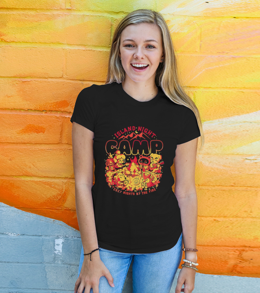 Island Night Camp Adventures With K.K. Slider And Blathers T-Shirt