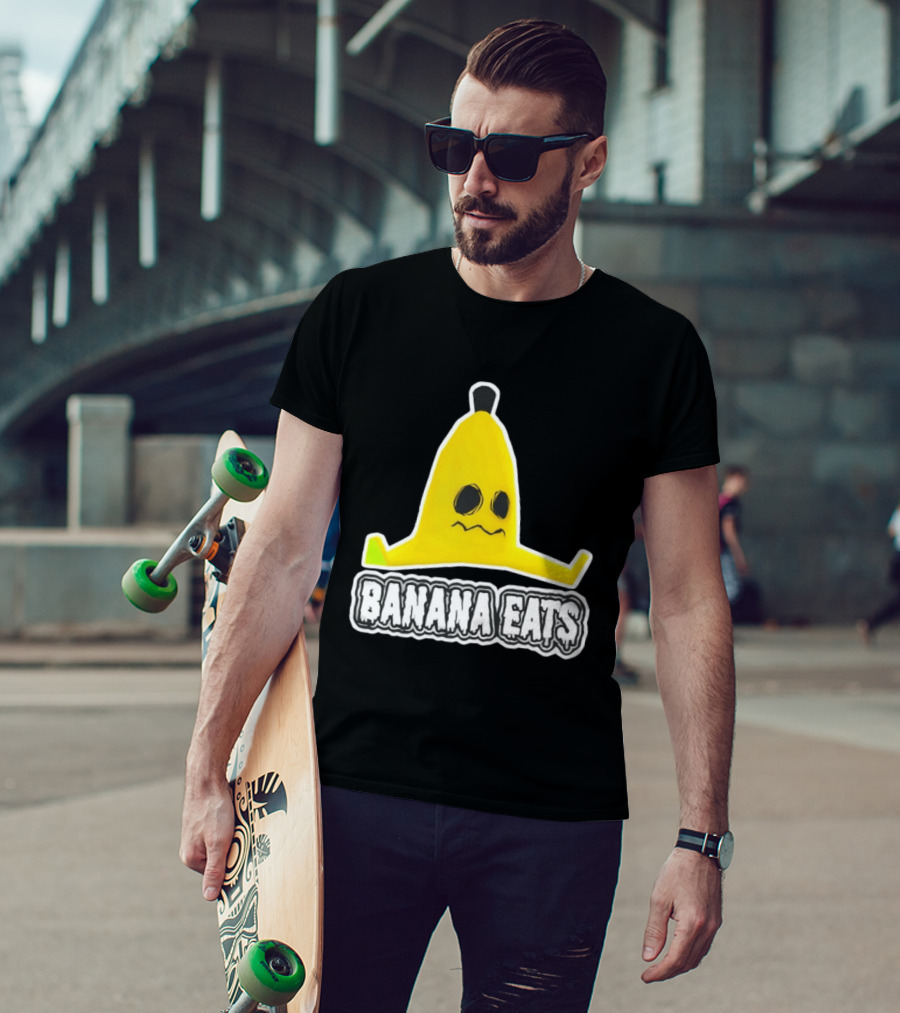 Banana Eats Game Inspired Funny Yellow T-Shirt