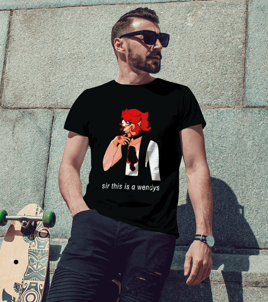 Sir This Is A Wendys Red Haired Character With White T-Shirt