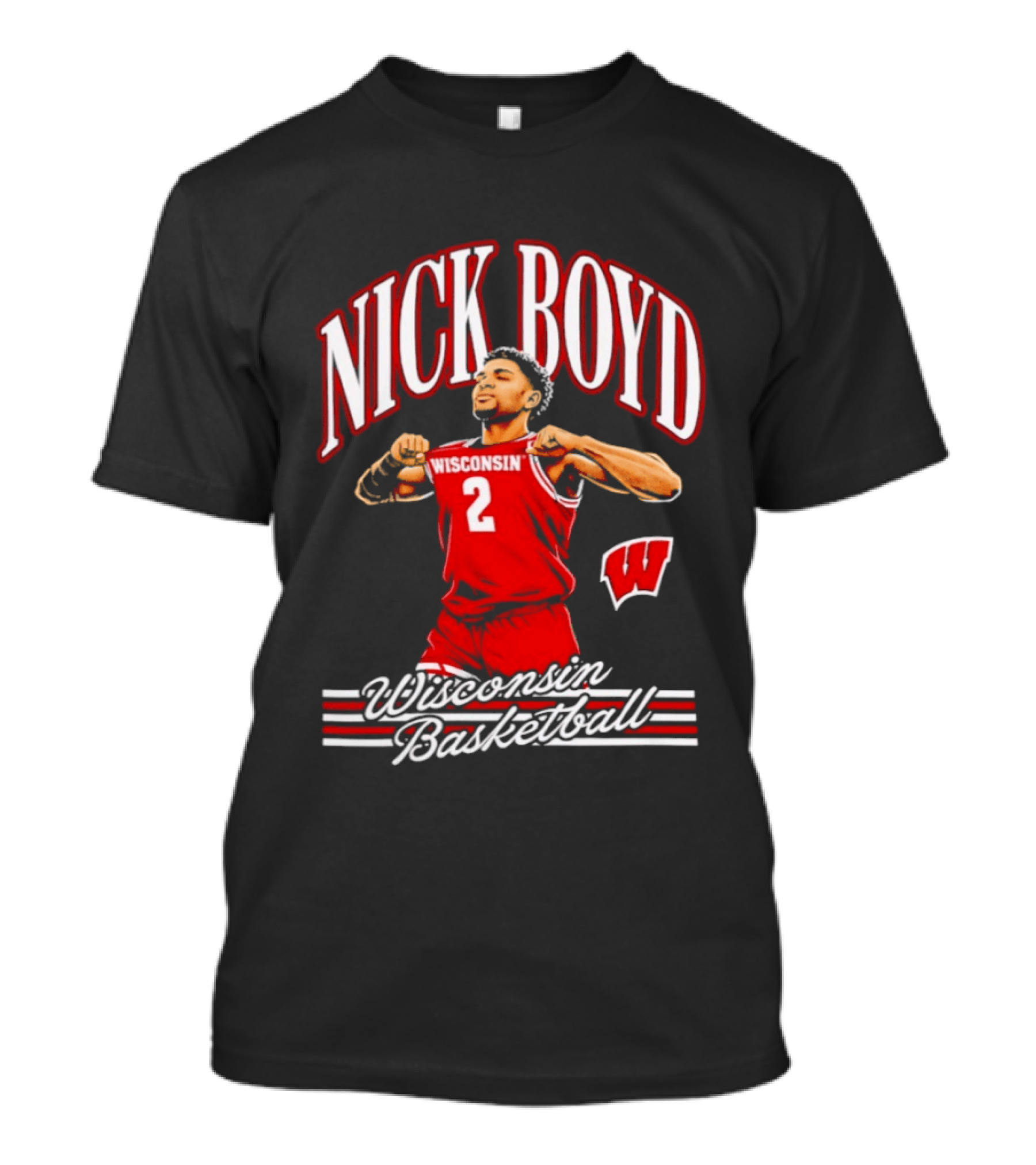 Nick Boyd Wisconsin Basketball Badgers Number 2 T-Shirt