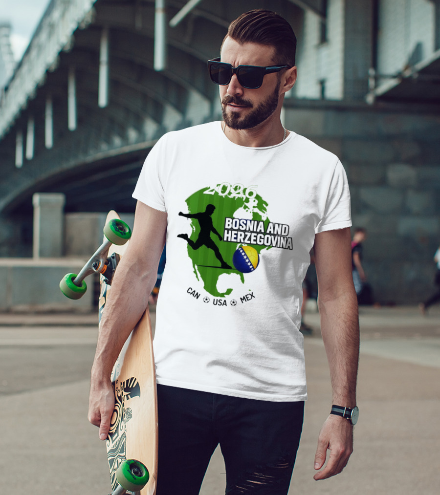 Bosnia And Herzegovina World Cup 2026 CAN USA MEX Soccer T-Shirt