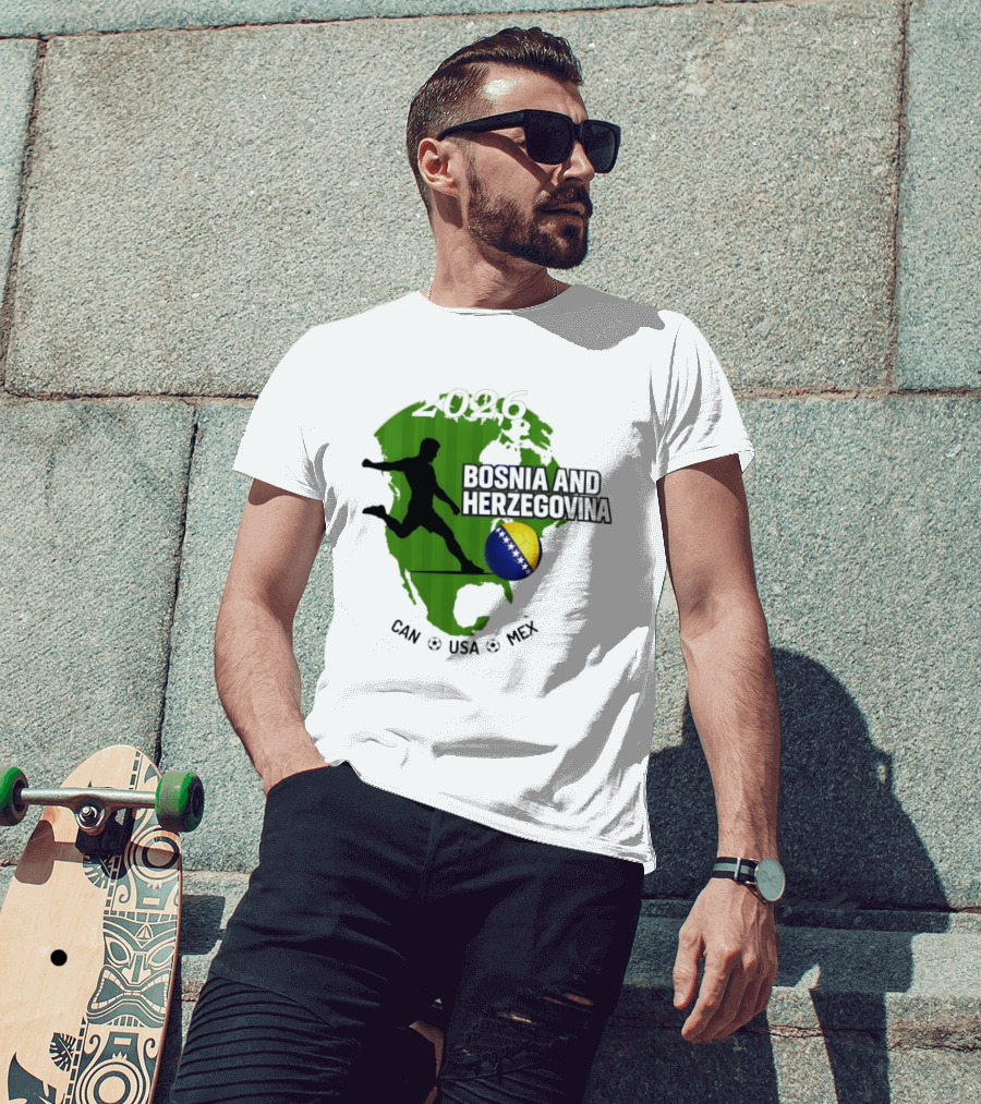 Bosnia And Herzegovina World Cup 2026 CAN USA MEX Soccer T-Shirt