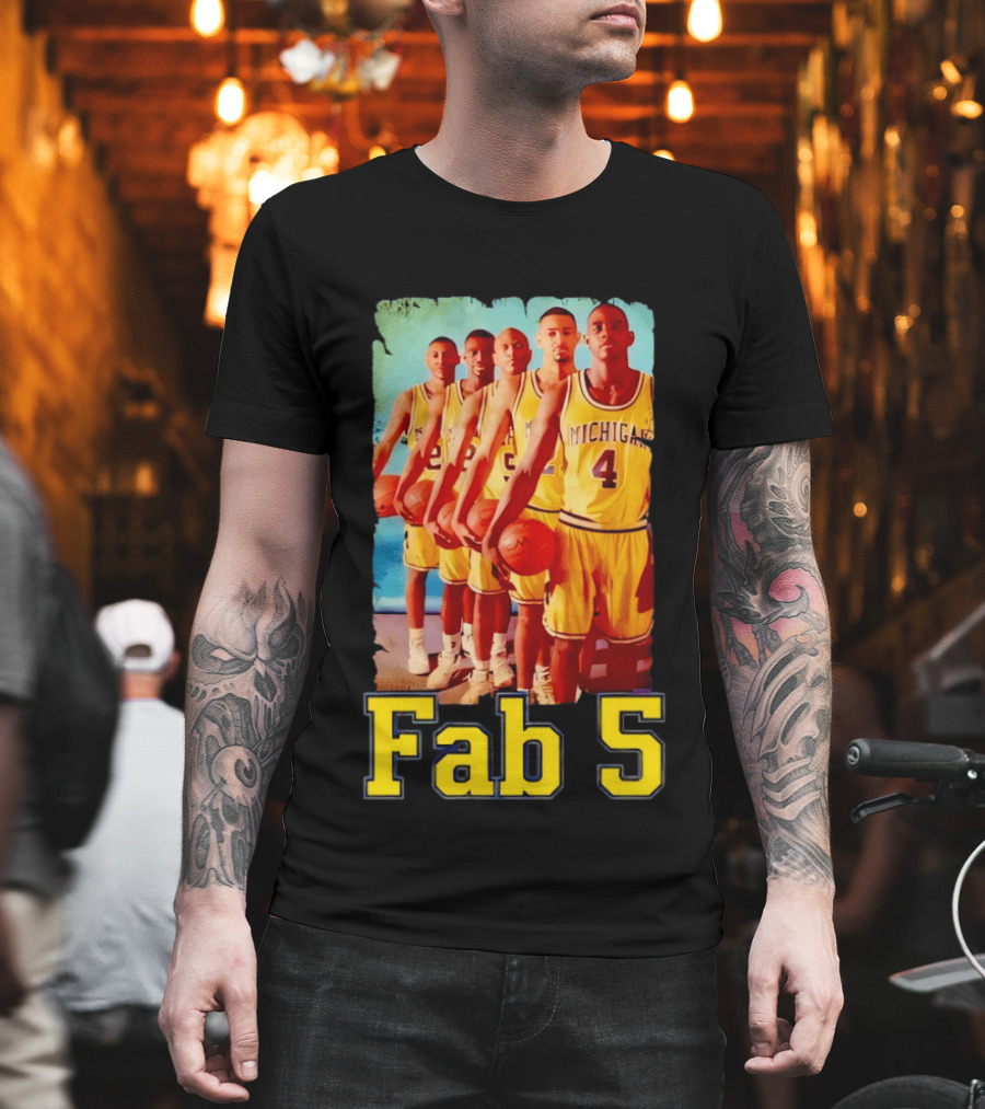 Fab Five Michigan Wolverines Basketball Fab 5 T-Shirt
