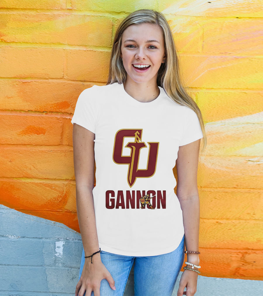 Gannon Golden Knights GU Basketball Logo With Knight T-Shirt