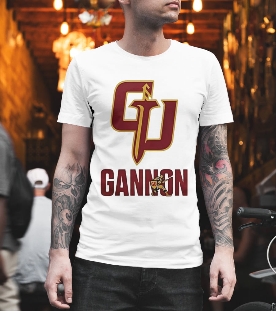 Gannon Golden Knights GU Basketball Logo with Knight T-Shirt